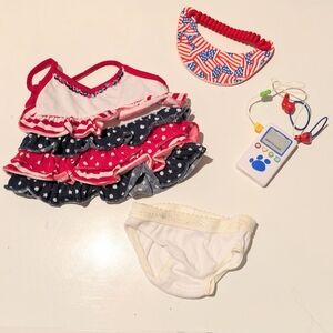 BABW Build A Bear Workshop Red White Blue Summer Set, iPod
